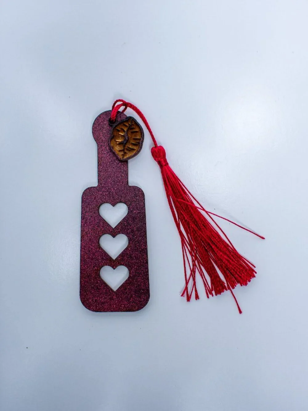 Handmade Wooden Bookmarks Floral Quote Smut Reader Paddle Charms Tassel